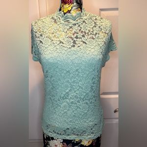 Lace Blouse with Detached Slip Under Tank NWT